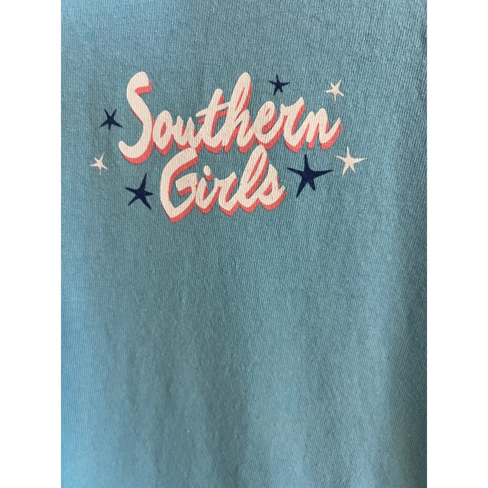 Gildan Southern Girls Hearts Anchored in the South Blue Graphic T-Shirt Large - Picture 2 of 6